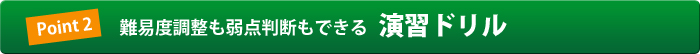 難易度調整も弱点判断もできる 演習ドリル